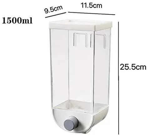 Transparent Cereal Dispenser, Wall-mounted Cereal Storage Box, Grain Storage Container, Food Storage Container