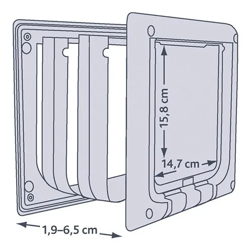 Trixie 4-Way Cat Flap Tunnel White