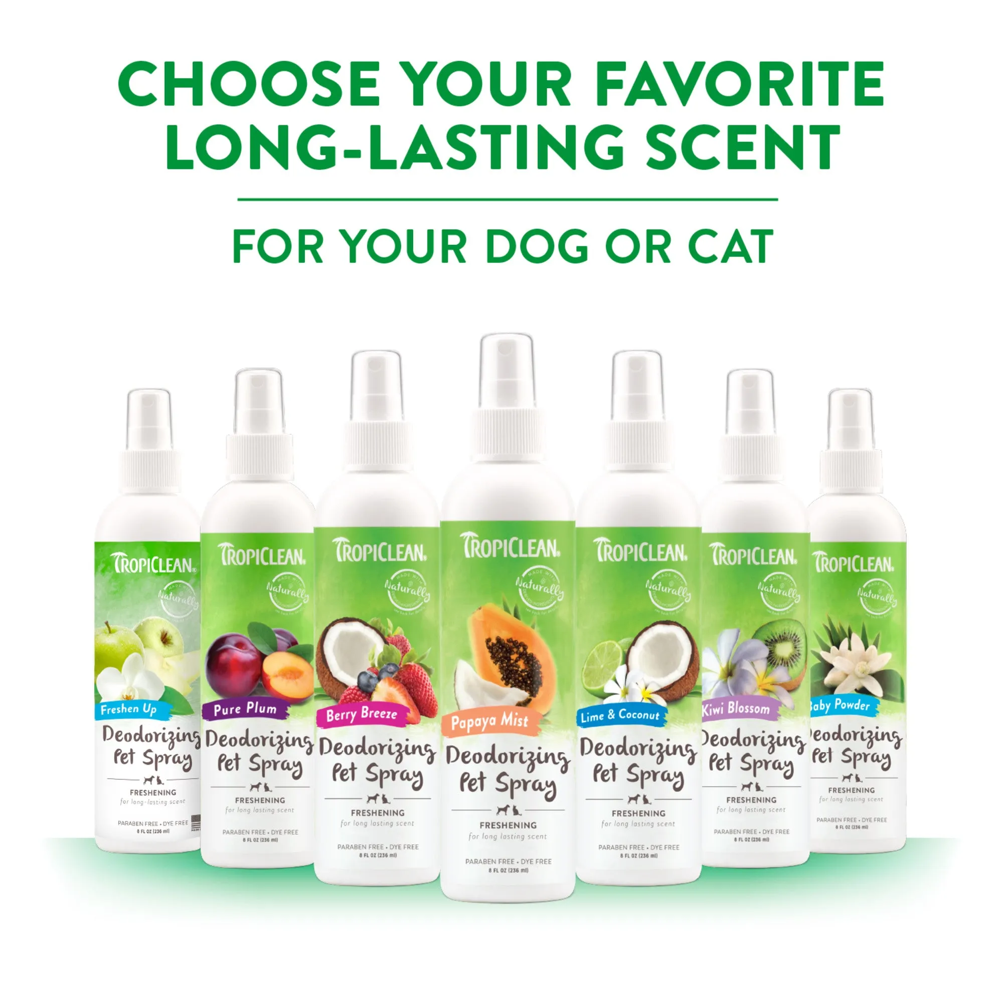 Tropiclean Lime And Coconut Deodorizing Pet Spray for Pets 8oz