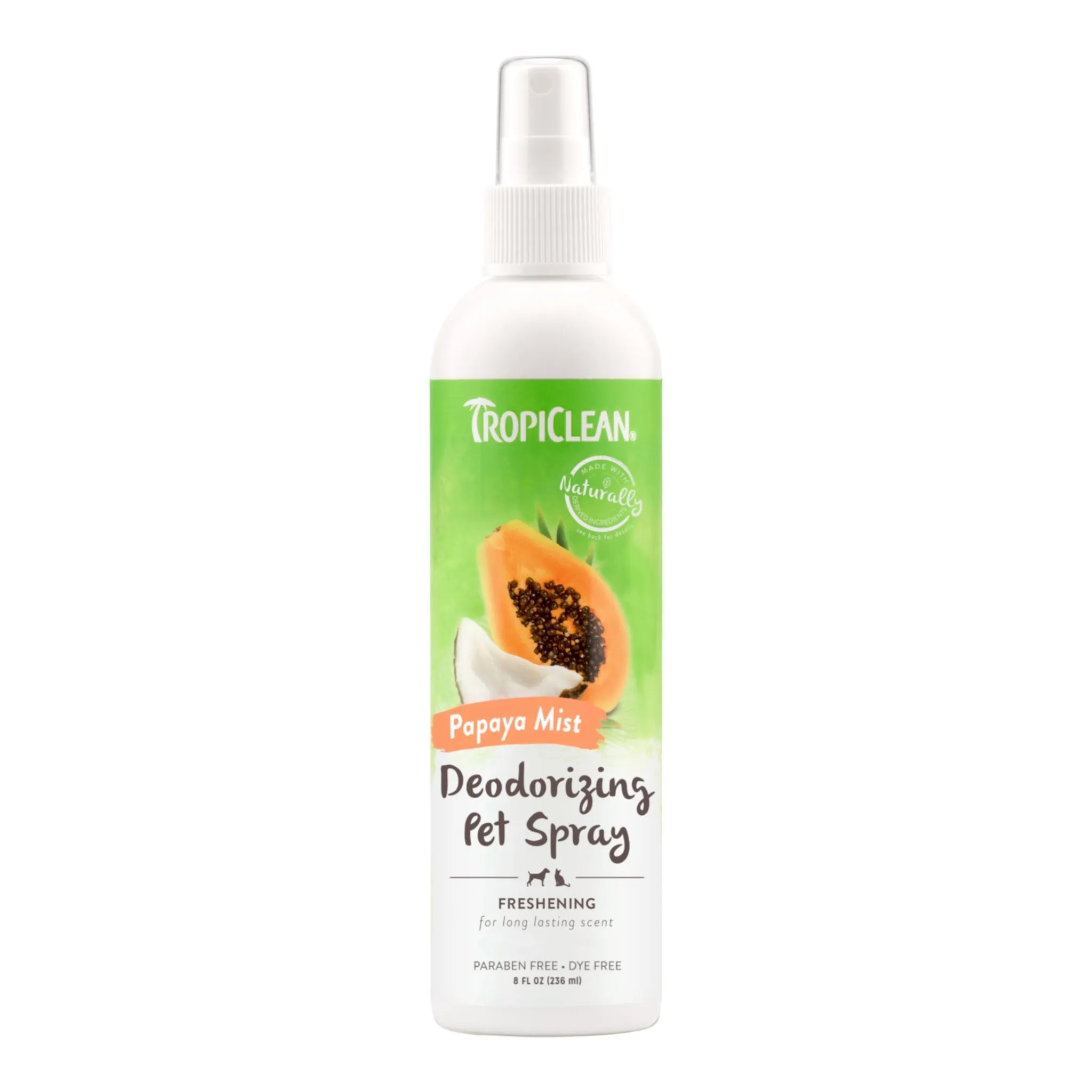 TropiClean Papaya Mist Deodorizing Cologne Spray 8oz.