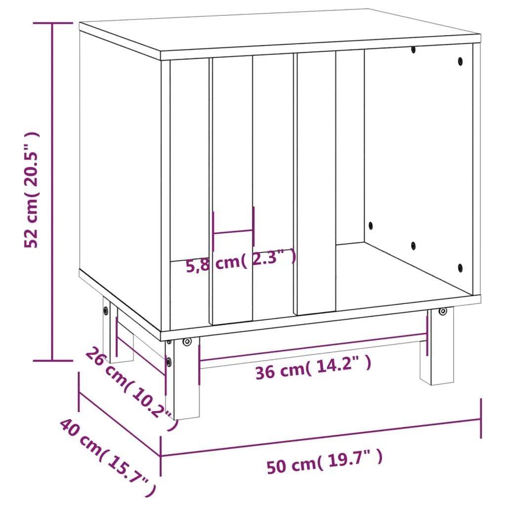 vidaXL Dog House Black 50x40x52 cm Solid Wood Pine