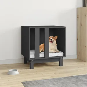 vidaXL Dog House Grey 50x40x52 cm Solid Wood Pine