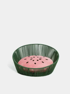 Watermelon Rattan Pet Bed